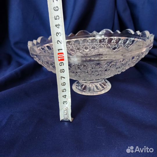 Ваза на ножке Стекло СССР Винтаж Раритет Хрусталь