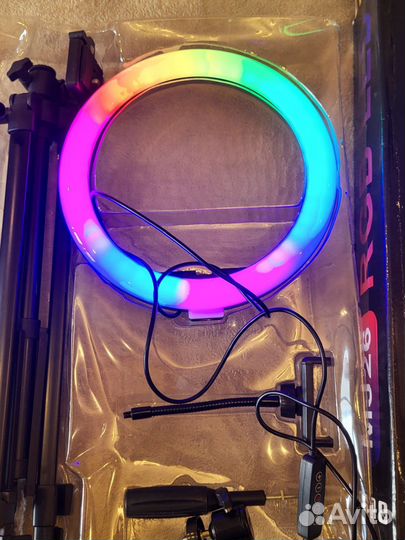 Кольцевая лампа со штативом rgb