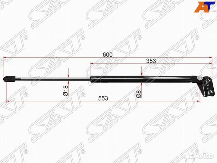 Амортизатор задней двери honda CR-V RD5 01-06