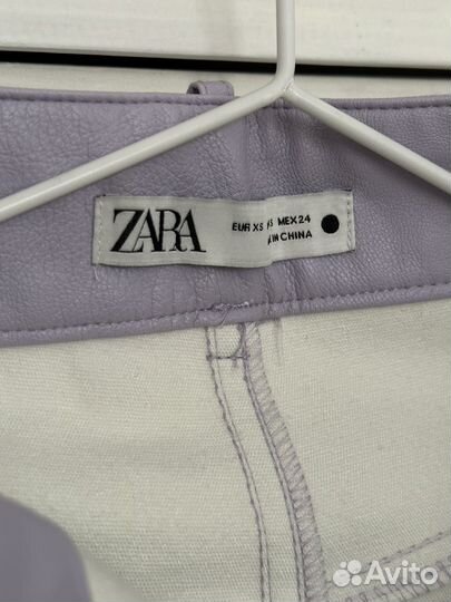 Кожаные брюки zara