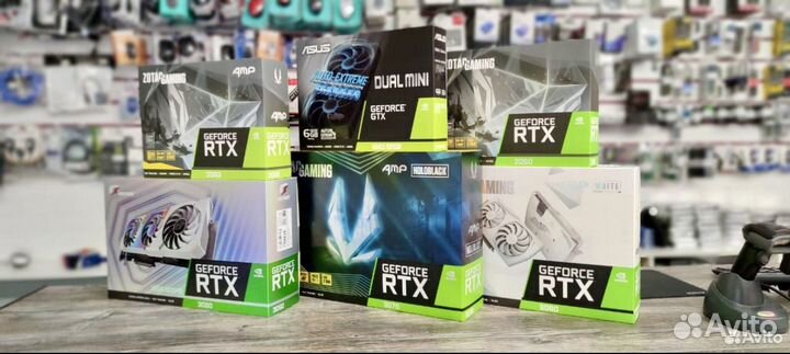 Видеокарты GT/GTX/RTX новые с гарантией