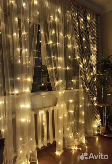 Гирлянды штора занавес