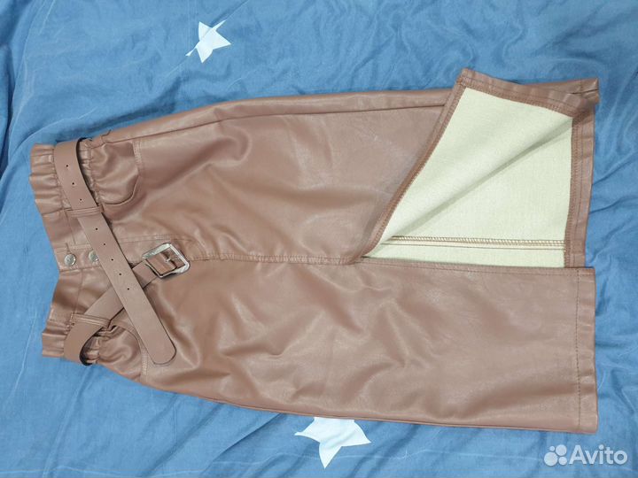 Юбка экокожа миди