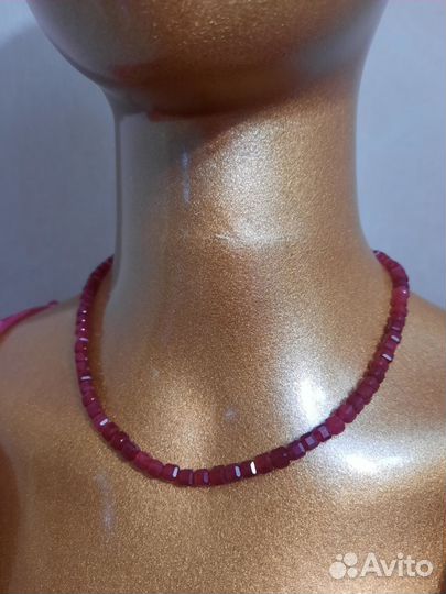 Чокер из натурального рубина