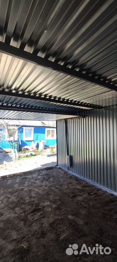 Гараж-ракушка из профильного листа