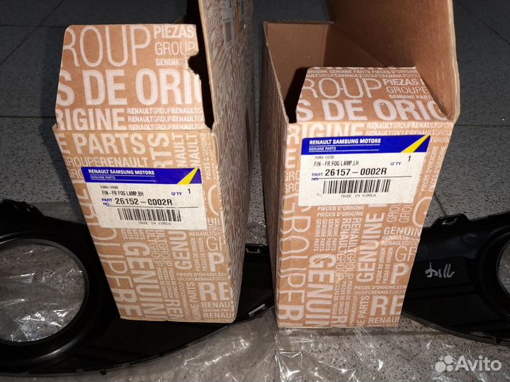 Renault Fluence Рамки противотуманных фар Новые