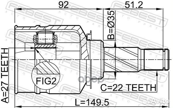 ШРУС 1811-Z14 1811-Z14 Febest