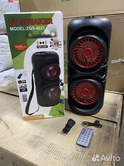 Портативная беспроводная блютуз колонка ZQS-4221
