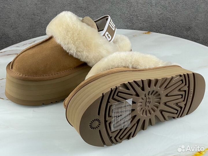 Угги женские Ugg Funkette Suede Platform Chestnut