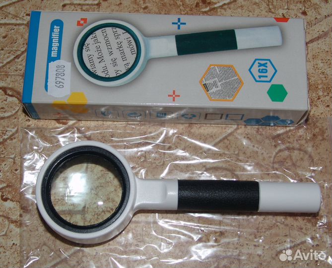 Лупа 8х D-65мм (стекло)