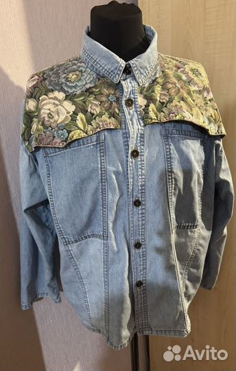 Джинсовая рубашка винтаж