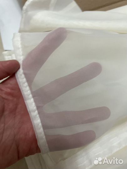 Тюль тонкая нежная белая. Новая. 280-260 см