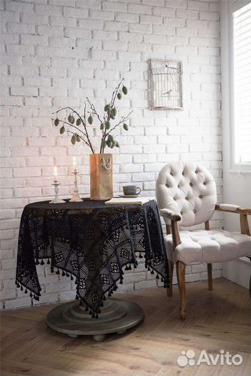 Скатерть ажурная вязаная 140 на 140