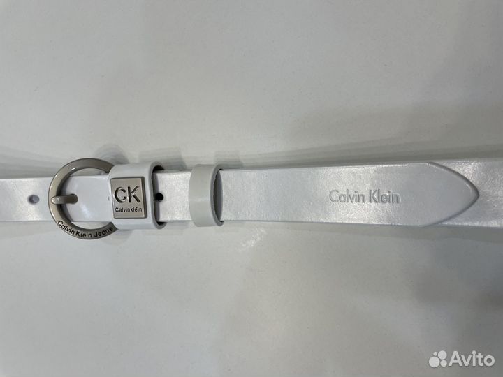 Ремень женский натуральная кожа белый