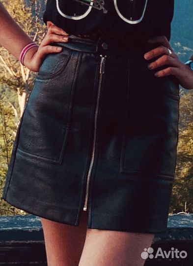 Кожаная юбка stradivarius