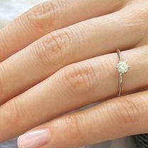 Помолвочное кольцо c бриллиантом Бель 0,3 ct