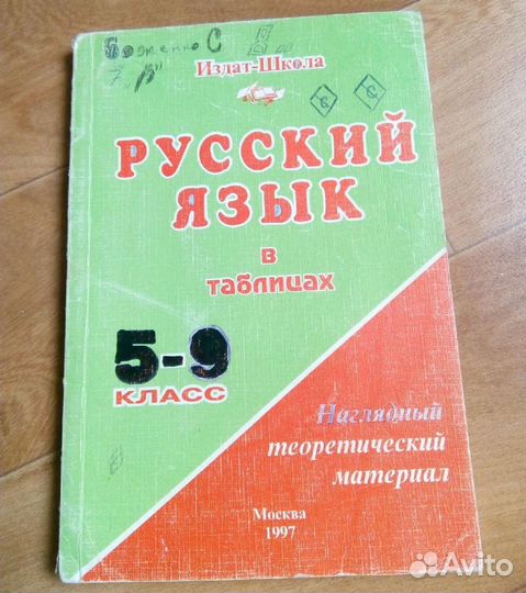 Русский язык таблицы