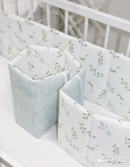 Бортики в детскую кроватку хлопок