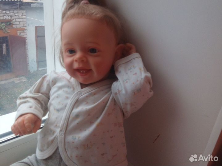 Кукла реборн девочка 60 см с волосами