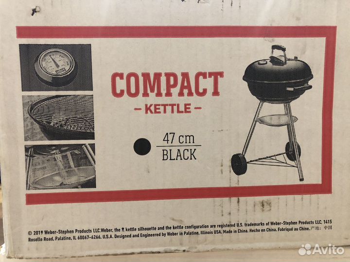 Гриль weber compact -kettle- 47 cm black