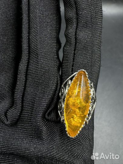 Кольцо старинное советское СССР с камнем