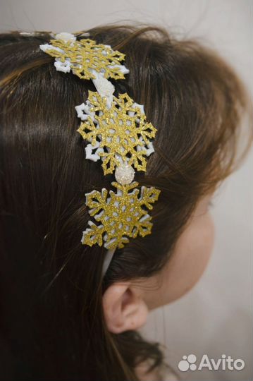 Новогодний ободок, ободок снежинки