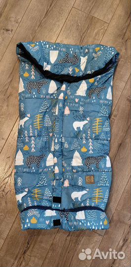 Зимний конверт и варежки для коляски