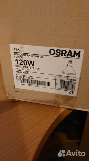 Лампы osram Лампа накаливания зеркальная PAR38 120
