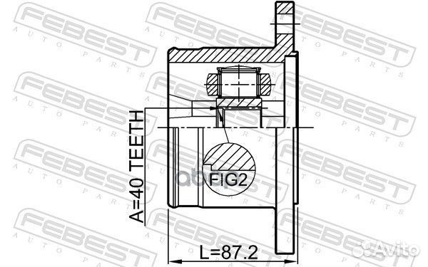 0211-TA60R ШРУС внутренний задний 40X132 0211TA60R