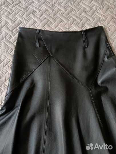 Кожаная юбка натуральная 46р.талия74, 80 дл 80