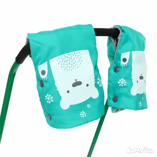 Санки Тимка 3К Т3кр/З2 зеленый с рукавичками