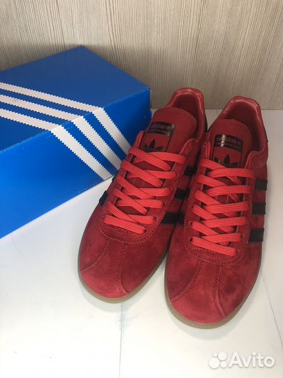 Adidas bermuda red black мужские 41-46 замшевые