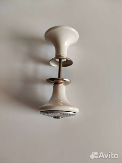 Дверная ручка новая двухсторонняя, Фаянсовая