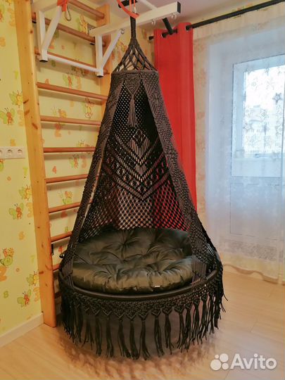 Подвесное кресло шатёр макраме