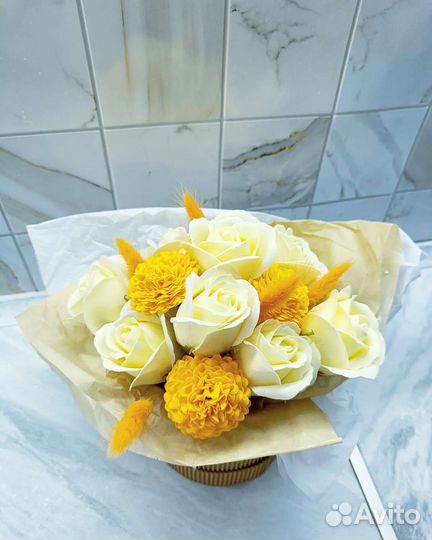 Букет цветов из мыла