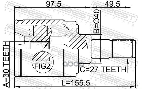 ШРУС внутренний к-кт ABS Honda Civic 1.5/1.6 91