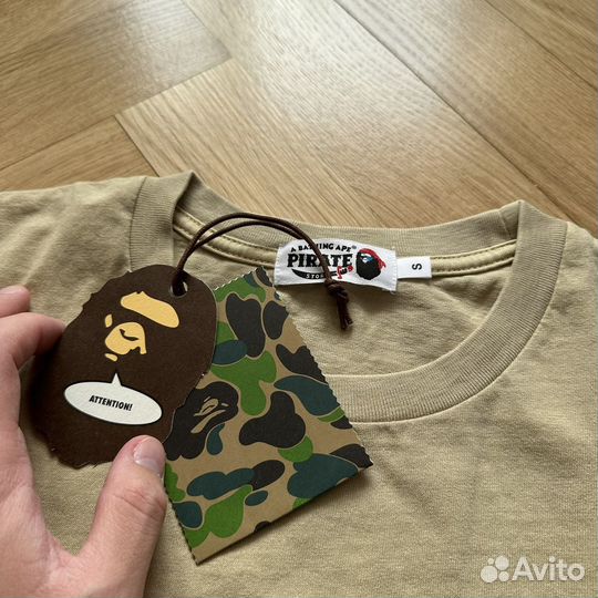 Футболка Bape APE crossbone overdye TEE mens