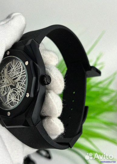 Наручные часы Hublot WHB3 чёрные (Арт.45885)