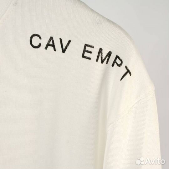 Лонгслив cavempt белый оверсайз cav empt