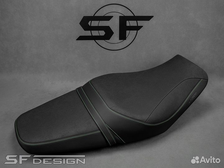 Сиденье Kawasaki GTR1400 Green Chord Black Dress