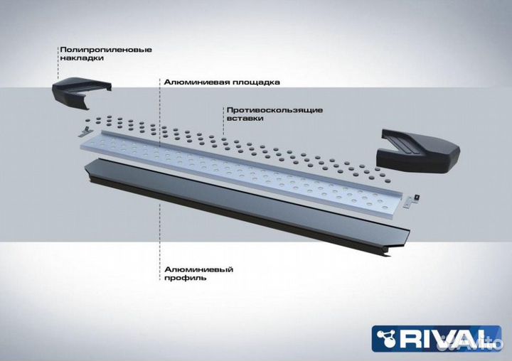 Пороги-подножки KIA Sorento 2012-2020 г.в. Bmw-Sty