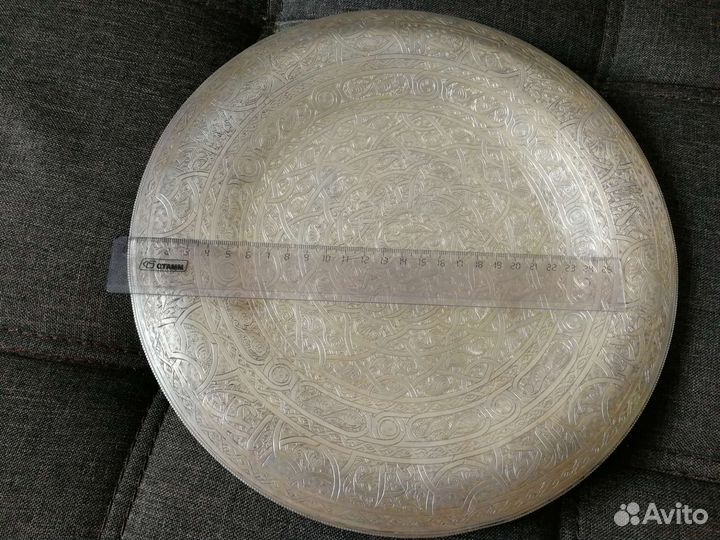 Серебряное блюдо арабская вязь серебряная тарелка