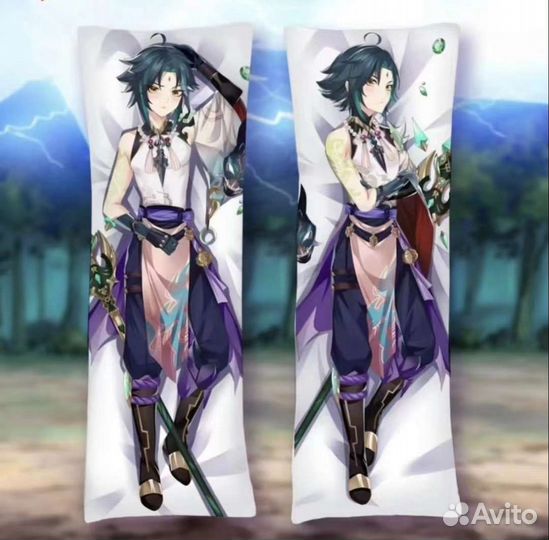 Подушка Дакимакура Аниме Геншин 150см 1450