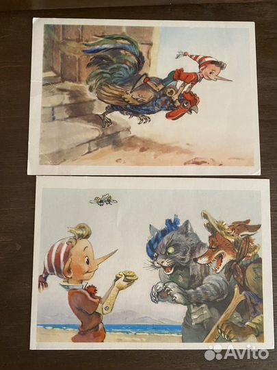 Открытки СССР Буратино Владимирский