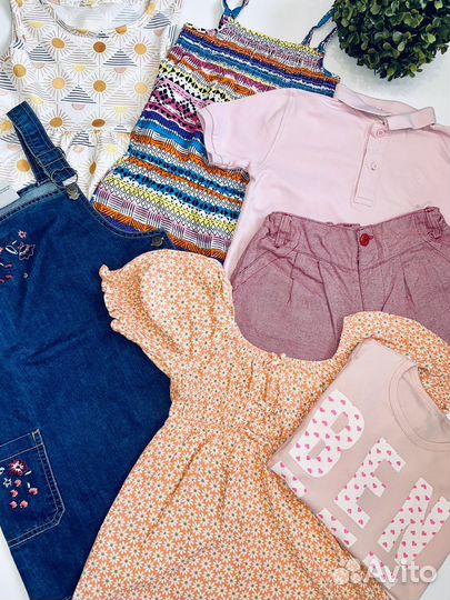 Рост 122-128 Летняя одежда для девочки пакетом