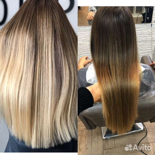 Наращивание и окрашивание волос