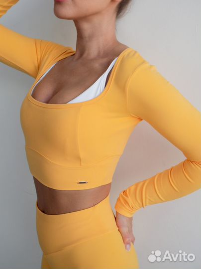 Топ для фитнеса с длинным рукавом S