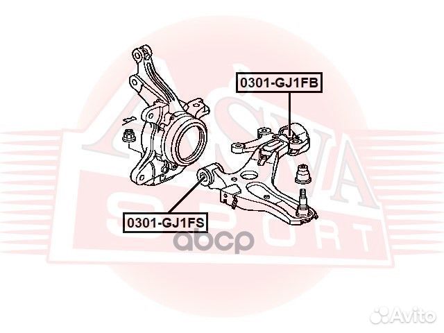 Сайлентблок передний переднего рычага 0301GJ1FS