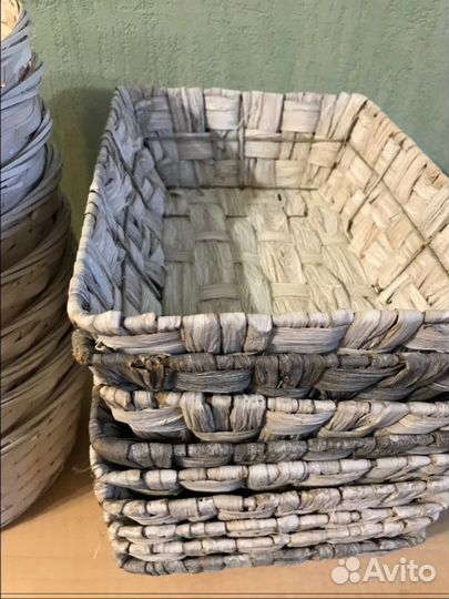 Корзина белая декоративная