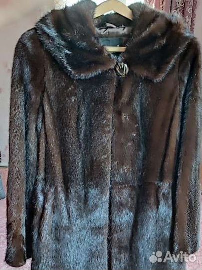 Шуба норковая с капюшоном 44 46 Cressida